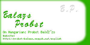 balazs probst business card